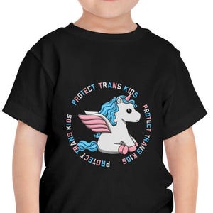 Protect Trans Kids Shirt - LGBTQ Youth Advocacy Tee, Toddler Short Sleeve Shirt for Cat Lovers, Cute Gift for Kids, Birthday,