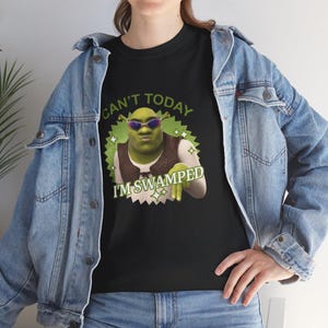 Shrek-Inspired Unisex Heavy Cotton Tee, Funny Graphic Shirt, Gift for Movie Lovers, Casual Wear, Unique Fan Tee