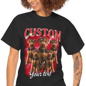 Custom Pet Portrait Shirt: Personalized Dog/Cat Photo Tee