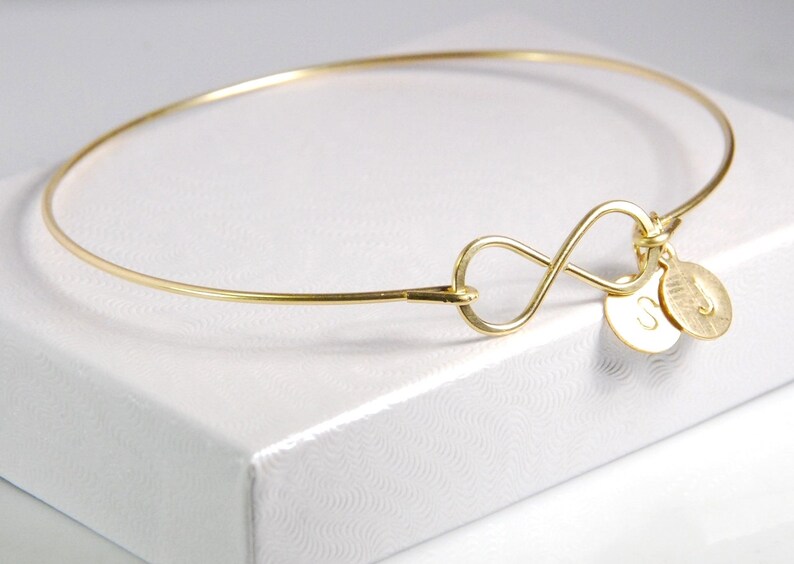 Infinity Bangle Bracelet 14K Gold Filled Bracelet Etsy