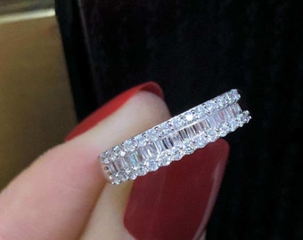 18kt White Gold Finger Ring, Diamond Cluster Ring, with Natural Diamond H SI T.W. 0.5Ct US Size 6