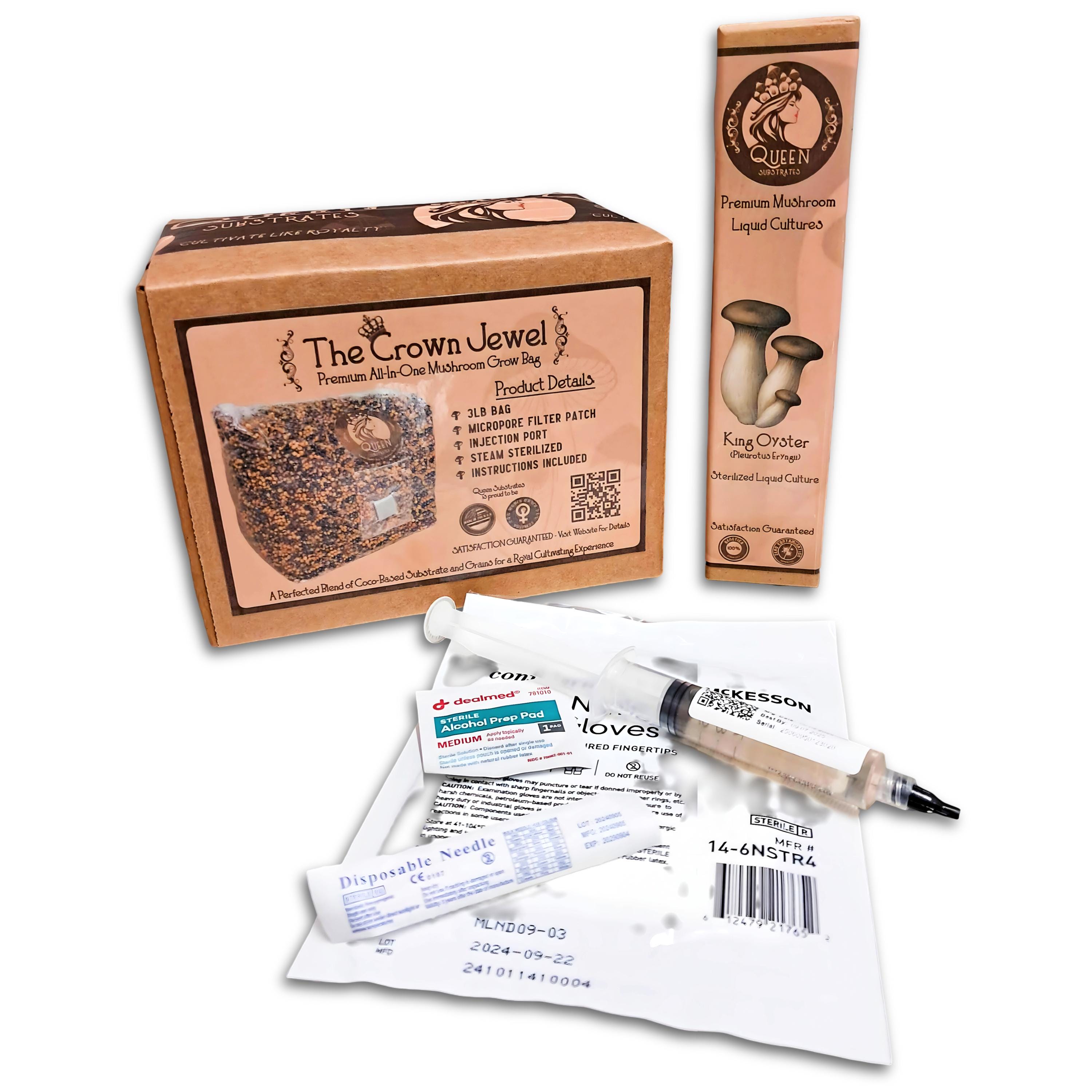 Small Beginners Mushroom Grow Kit – Indoor Bulk Substrate Kit – Spore Sorcery