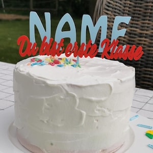 CAKETOPPER EINSCHULUNG personalisiert möglich, Kuchenfigur Einschulung, Tortendeko SCHULANFANG, Cupcake Stecker, Kuchenstecker Schulstart