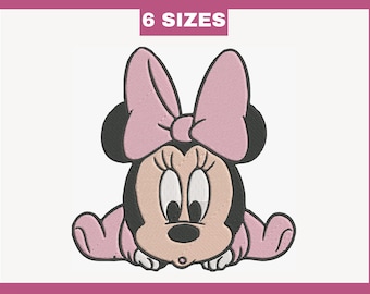 Minnie Mouse Embroidery Design: 6 Sizes, Instant Download
