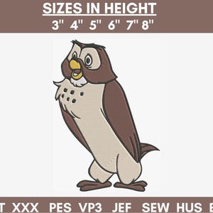 Winnie the pooh owl embroidery designs