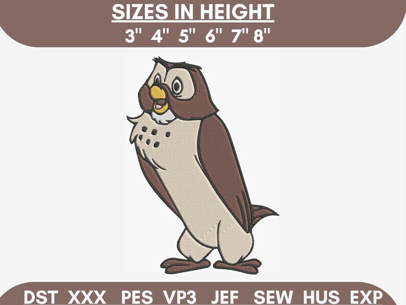 Winnie the pooh owl embroidery designs