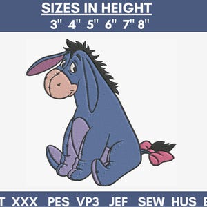 Winnie the pooh iyor embroidery designs