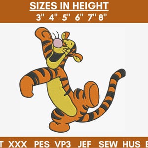 Winnie the pooh tiger embroidery designs