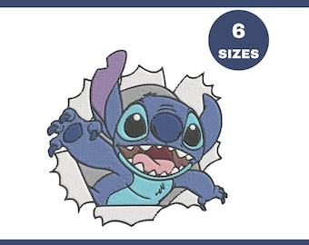 Stitch Embroidery Design: Machine Embroidery File (6 Sizes) - Instant Download