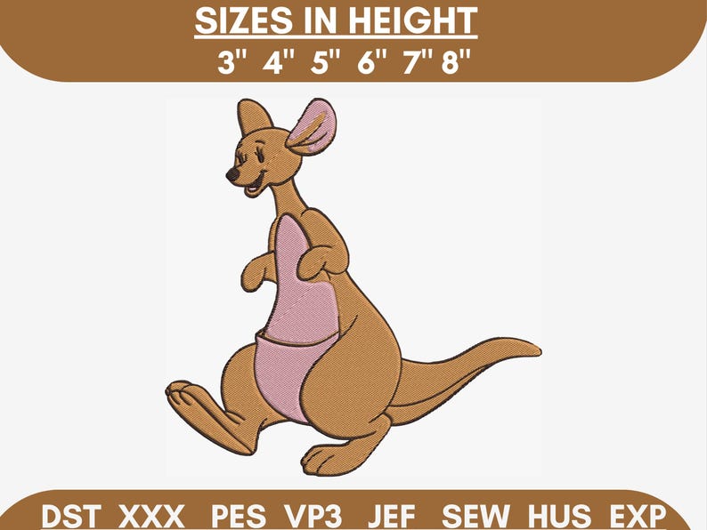 Winnie the pooh kangroo embroidery designs