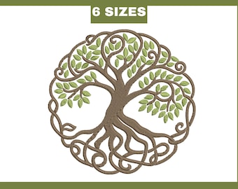 Tree of Life Embroidery Design: Machine Embroidery Files (6 Sizes)