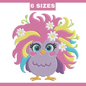 Funny Crazy Chicken Embroidery Design, Cute Chicken Machine Embroidery File, 6 sizes, Instant Download