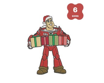 Christmas Buzz Lightyear Embroidery Design: 6 Sizes (Digital Download)