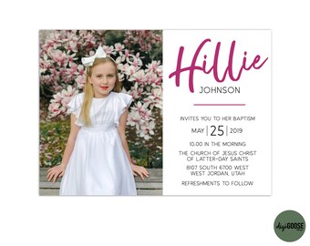 Lds Baptism Invite Etsy