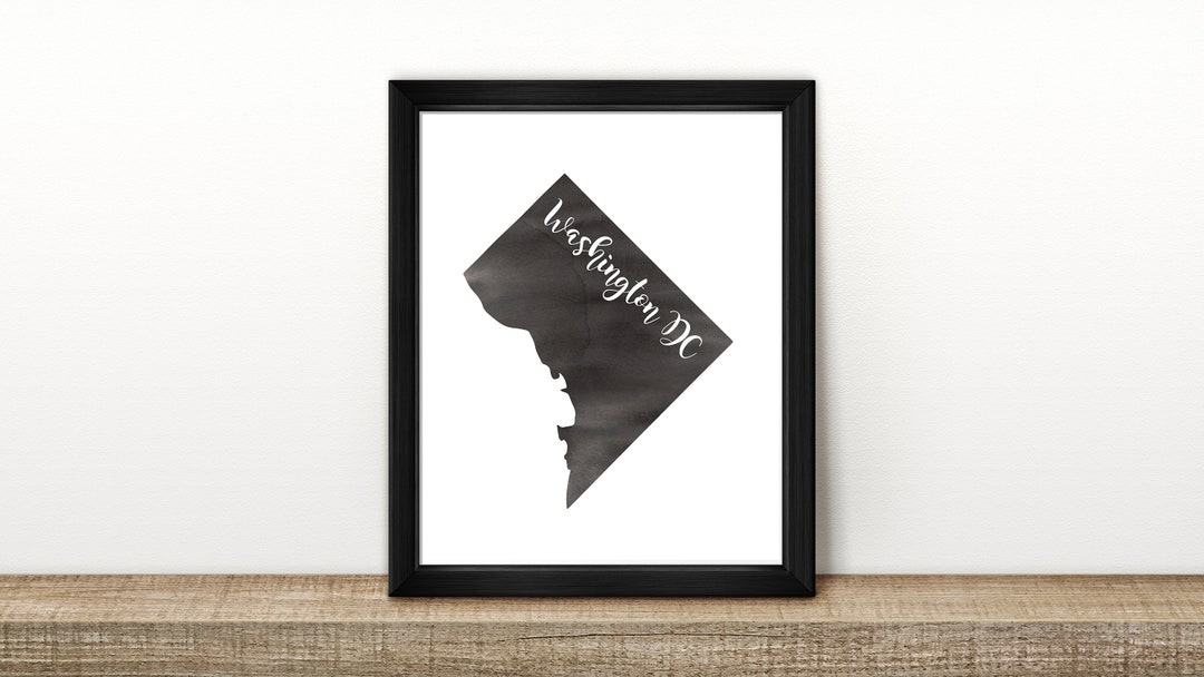 CLEARANCE // Washington DC Map // Watercolor Art Print // Poster ...