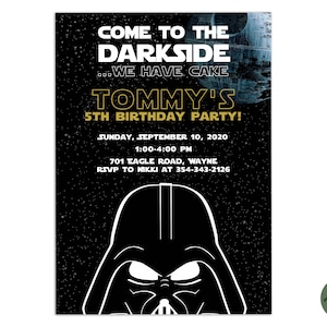 EDITABLE Star Wars Invitation TEMPLATE, Printable Star Wars Birthday Invite, Star Wars, Star Wars Party, DIY, Instant Download