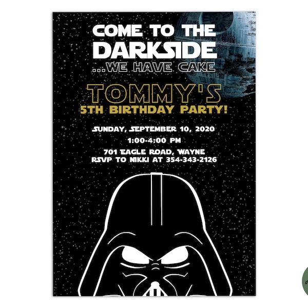 EDITABLE Star Wars Invitation TEMPLATE, Printable Star Wars Birthday Invite, Star Wars, Star Wars Party, DIY, Instant Download