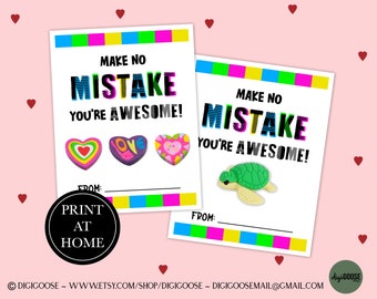 Valentine Card Printable non-food / Printables for Kids / Instant Download / School Valentine Cards for Kids / Eraser / Non food / Easy