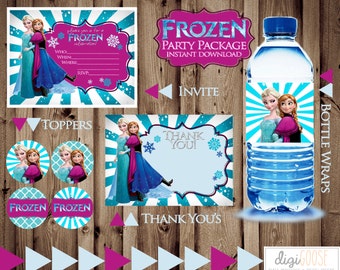 50% off -- INSTANT Download -- FROZEN Party Package -- Party Pack -- Printable