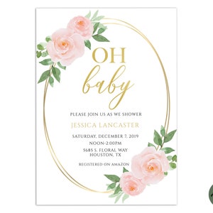 EDITABLE Baby Shower Invitation Template Printable Shower - Etsy