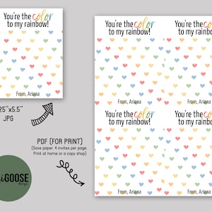 EDITABLE Skittles Valentine Card / Valentine Printable for Kids ...
