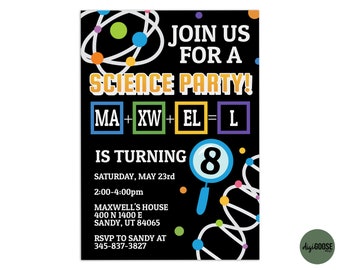 EDITABLE Science Party Instant download personalized Science birthday party invitation boy spy invite Printable Invitation DIY party