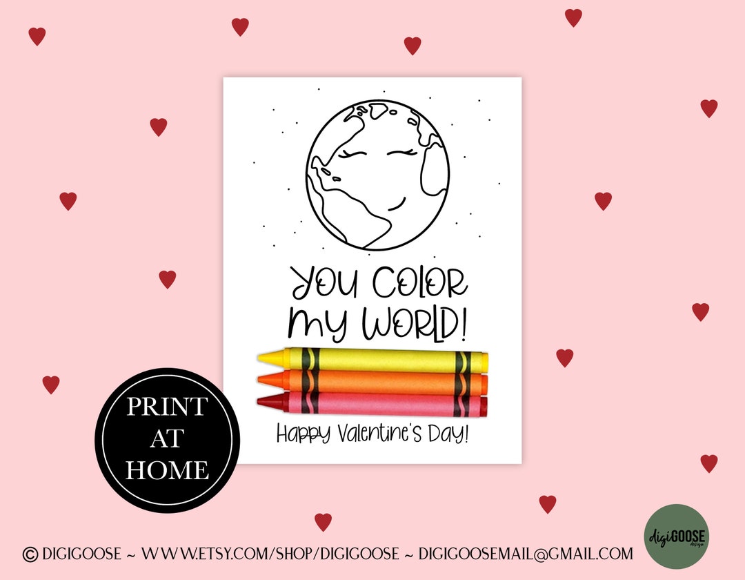 Cute Valentine Card Printable / Valentine Printables for Kids / Instant ...
