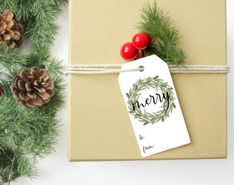 Instant Personalizable Christmas Gift Tags// EDITABLE // Christmas Gift TAG // EDITABLE Christmas template // Gift Favor // Holiday tag