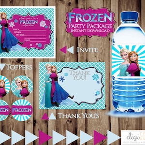 50% off -- INSTANT Download -- FROZEN Party Package -- Party Pack -- Printable