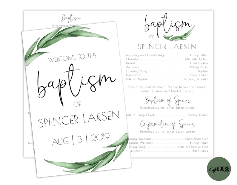 Lds Baptism Program Template Lds Baptism Program Template