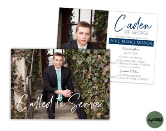 EDITABLE, Template, LDS Missionary Farewell invitation, Missionary invite, Photo card, Missionary announcement, Sister missionary, PRINTABLE