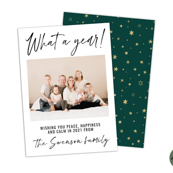 EDITABLE // TEMPLATE // What a year 2020 // Christmas Card Template // Christmas Card Template // Holiday Card Templates // Fully editable