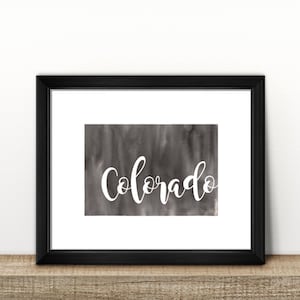 CLEARANCE // COLORADO state map // Watercolor art print // Wall Art // Colorado painting // US state map print // Home Decor // brush