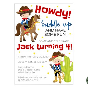 SELF EDITABLE PDF, Template, Cowboy, Cow boy, Birthday Party, Printable Birthday Party Invite, Instant Download, Horse, Cowboys