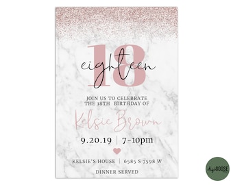 EDITABLE, TEMPLATE, diy, Teenager, 18th Birthday, 16th Birthday, Sweet Sixteen, Girl, Teen, 100% Editable Text, Instant Download,