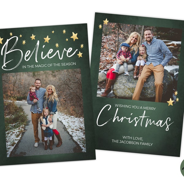 EDITABLE // TEMPLATE // Christmas Card Template // Photographers Christmas Card Template // Holiday Card Templates // Fully editable