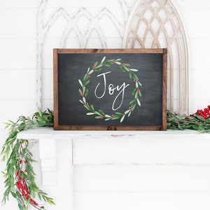 Instant // CLEARANCE // JOY Floral Printable // Printable Wall Hanging // Christmas decor // Christmas mantle // Holiday // Mantle Decor