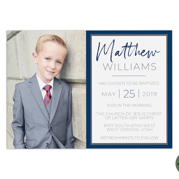 Baptism Announcement - Etsy