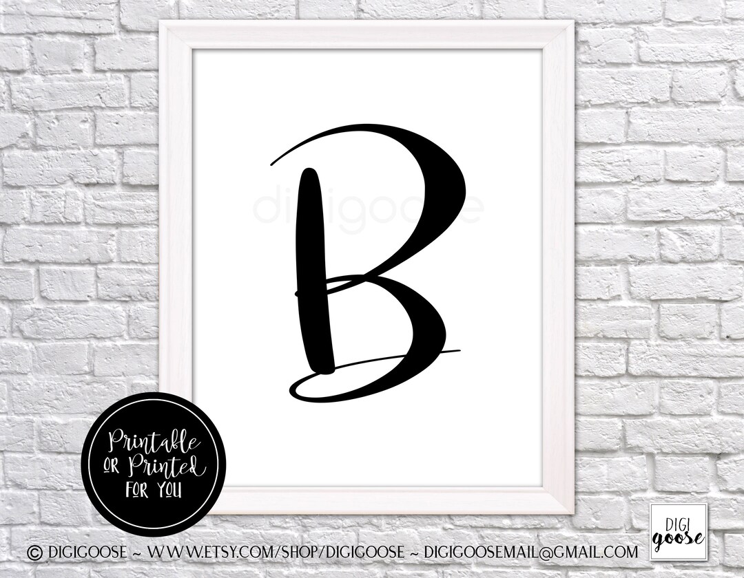 CLEARANCE // B MONOGRAM Print // Nursery Decor // Girls Poster ...