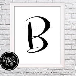 CLEARANCE // B MONOGRAM print // nursery decor // girls poster, monogram for girl, glamour letter, letter wall art, letter B art, B wall art