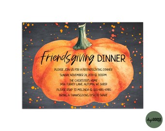 EDITABLE, Friendsgiving TEMPLATE, Thanksgiving invite, Friendsgiving Invitation, Edit yourself, diy Editable, INSTANT, Printable