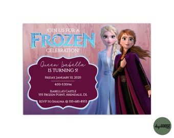 EDITABLE, FROZEN 2 Invitation TeMpLaTe, Printable Frozen Invite, Frozen 2 Party, Frozen Birthday, Elsa Anna Party, Editable, DIY, Instant