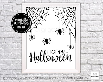 CLEARANCE!! // Instant Download // HALLOWEEN Print // Spiders // Halloween Printable Decor // Halloween Wall Art // Wall Print // Webs