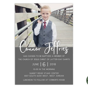 EDITABLE, LDS Baptism Invitation Temlplate, Printable Baptism Announcement, Lds boy baptism, Lds baptism, DIY, Instant Download, Instant