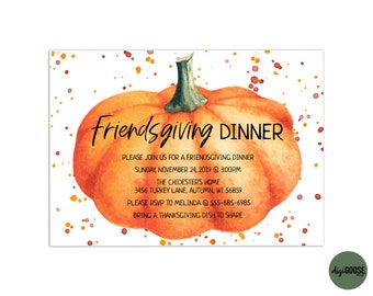EDITABLE, Friendsgiving TEMPLATE, Thanksgiving invite, Friendsgiving Invitation, Edit yourself, diy Editable, INSTANT, Printable