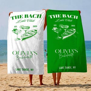 Custom Lake Bachelorette Beach Towel, Bachelorette Party Towels Bulk, Personalized Camp Bachelorette Towels, Bachelorette Trip Gift