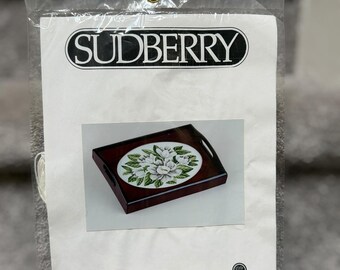 Sudberry House Floral Tray Insert Cross Stitch Kit: Cottagecore Needlework DIY Home Decor