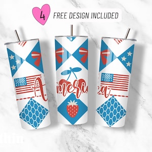 Flaggen Tumbler Wrap für American Pride, USA 20 Unzen Skinny Tumbler Sublimationsdesign