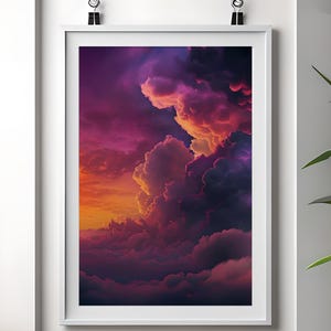 Abstrakte Galaxie Wandkunst - Dunkle Wolken Poster, Nachthimmel, Kosmische Szene, Sternenhimmel, Astral Vibes, Wolken Dekor