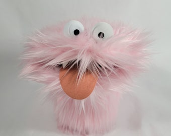 Snaggletoothed Squirble! A handmade hand puppet by All Hands Productions! (LIGHT PINK)